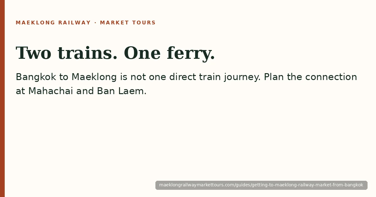 The independent journey uses two trains and a ferry connection